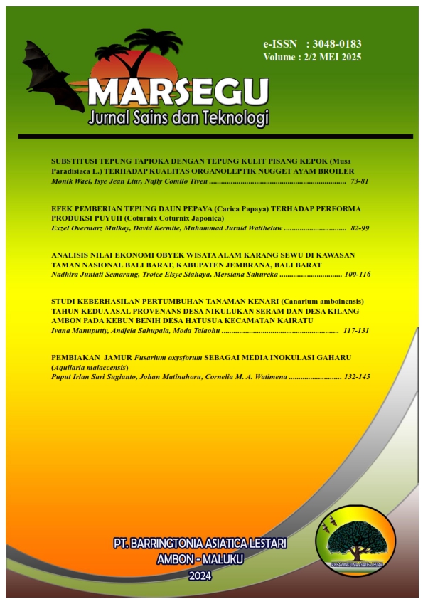 View Vol. 2 No. 5 (2025): MARSEGU : Jurnal Sains dan Teknologi (In Progress)