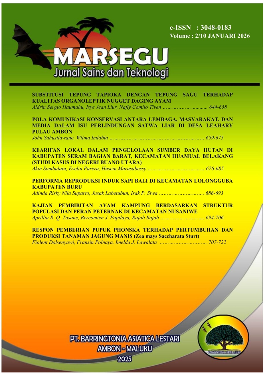 					View Vol. 2 No. 11 (2026): MARSEGU : Jurnal Sains dan Teknologi
				